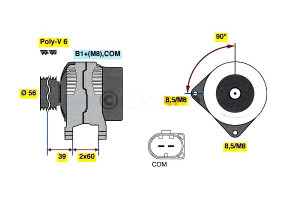 Alternator (14v 180a) Audi A6 A6 Allroad A8 Q7 Vw