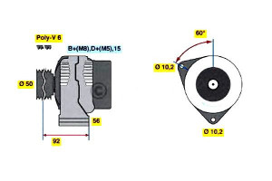 Alternator (14v 150a) Mercedes S (c140) S (c215) S