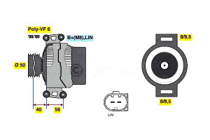 Alternator (14v 180a) Mercedes C T-model (s204) C