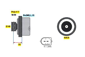 Alternator (14v 150a) Bmw 5 (e39) 7 (e38) X5 (e53)