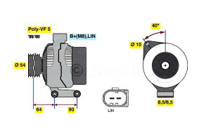 Alternator (14v 180a) Volvo C70 Ii S60 Ii S80 Ii V
