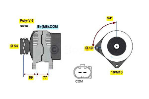 Alternator Bmw E60 E61 2,0-5,0 02- Bosch