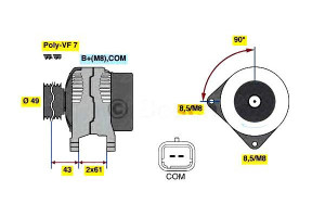 Alternator Renault Laguna Ii 2,0dci 05- Bosch