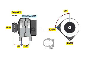 Alternator Volkswagen Passat 2,0tdi 10- Bosch