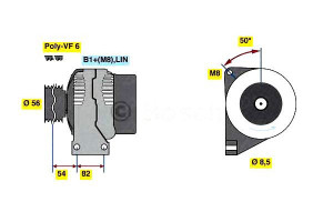 Alternator Volvo 2,0 2,4 S60 S80 V70 Xc70 Bosch