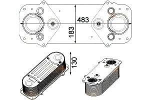 Intercooler Hella 51095007146 51095007163 S2645 Cy
