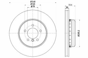 Tarcze Hamulcowe 2szt. Bmw 5 (e60) 5 (e61) 6 (e63)