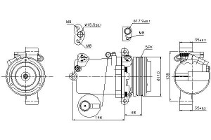 Sprężarka Klimatyzacji Bmw 3 (e46) 5 (e39) X3 (e83