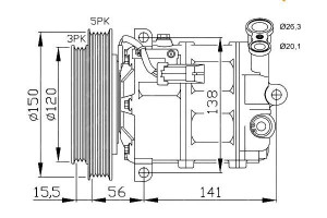 Sprężarka Klimatyzacji Alfa Romeo 159 Brera Spider