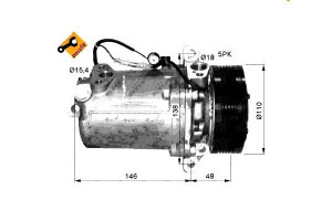 Sprężarka Klimatyzacji Bmw 316i 2000-2005 Nrf