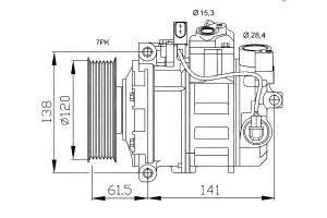 Sprężarka Klimatyzacji Vw A8 Quattro 02- Nrf
