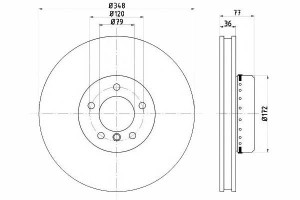 Tarcze Hamulcowe 2szt Bmw Przód 5 6 3,0d 4,8 04-10
