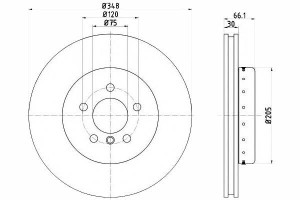Tarcze Hamulcowe 2szt Bmw Przód 5 6 F10 F11 F18 10