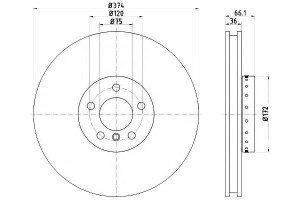 Tarcze Hamulcowe 2szt Bmw Przód 5 7 08- Pr Textar