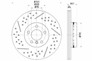Tarcze Hamulcowe 2szt Bmw Tył 1 2 3 4 10- Perforow