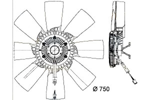 Wentylator Chłodnicy Hella 1453967 2052003 1856995