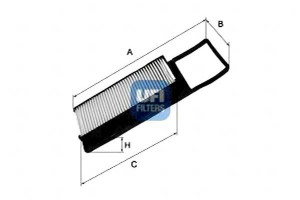 Filtr Powietrza Honda Jazz 1.2-1.4dsi 02- Ufi