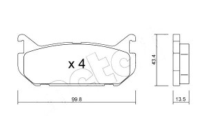 Klocki Hamulcowe Mazda 626 91-97 Tył Metelli