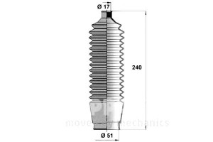 Zestaw Osłony Drążka Kierwoniczego Nipparts Mr5102