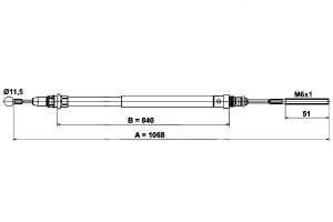 Linka Hamulca Ręcznego Citroen C8 Fiat Ulysse Lanc