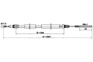 Linka Hamulca Ręcznego Citroen C8 Peugeot 807 2.0-