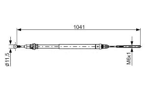 Linka Hamulca Ręcznego Citroen Peugeot Tył C8 807