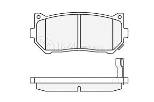 Klocki Hamulcowe Kia Tył Shuma Clarus 97- Z Czujni