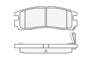 Klocki Hamulcowe Mitsubishi Tył Galant 92- Z Czujn