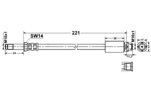 Przewód Hamulcowy Elast. Bmw 1 (e81) 1 (e82) 1 (e8