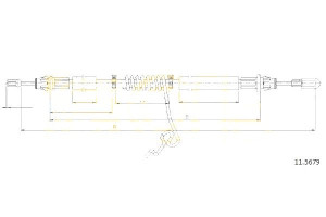 Linka Hamulca Ręcznego Ford Transit 06- Pt Cofle
