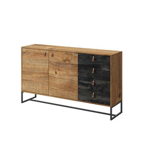 Dwudrzwiowa komoda Shadow z szufladami 153 cm