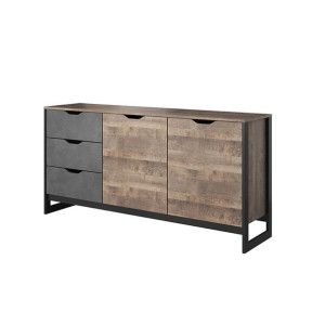 Nowoczesna komoda z szufladami Alecon 161 cm - Dąb Sand Grange / Matera