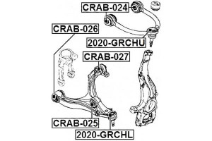 Tuleja Wahacza Jeep Przód Commander 2006-2010 Febe