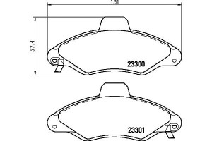 Zestaw - Komplet Klocków Hamulcowych [hella]