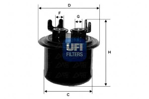 Filtr Paliwa Ufi 25067060 25121604 16010sh3k52 160
