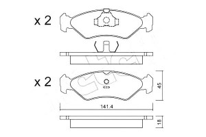 Klocki Hamulcowe Ford Fiesta 89-00 Metelli
