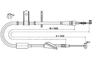 Linka Hamulca Ręcznego Opel Agila Suzuki Wagon R+