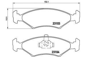 Klocki Hamulcowe Ford Fiesta 95-00 Brembo