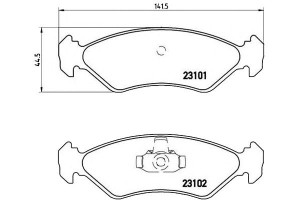 Klocki Hamulcowe Ford Fiesta Ka 89- Brembo