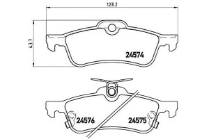 Klocki Hamulcowe Toyota Yaris 06- Tył Brembo