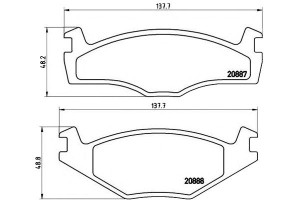 Klocki Hamulcowe Vw Asymetry.grube Brembo