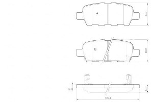 Klocki Hamulcowe Nissan X-trail 01- Tył A.b.s.