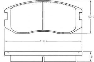 Klocki Hamulcowe Mitsubishi Colt Lancer 92-99 A.b.