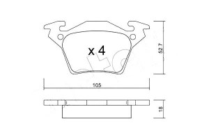 Klocki Hamulcowe Mercedes Vito 97-03 Tył Metelli