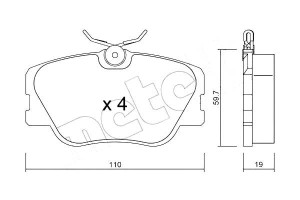 Klocki Hamulcowe Mercedes W124 84-96 Metelli