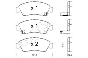 Klocki Hamulcowe Przód Honda Civic V 91- Metelli