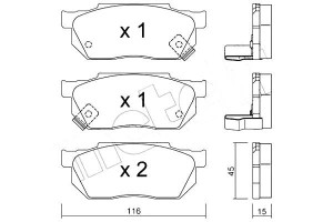 Klocki Hamulcowe Honda Civic 87-91 Czuj Metelli