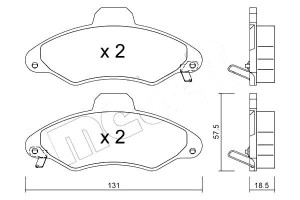Klocki Hamulcowe Ford Escort 90-00 Czuj Metelli