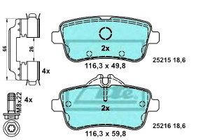 Klocki Hamulcowe Ceramiczne Mercedes Gl (x166) Gle