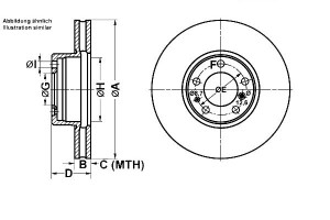 Tarcze Hamulcowe 2szt Bmw Przód 5 7 8 3,5-5,0 93-0